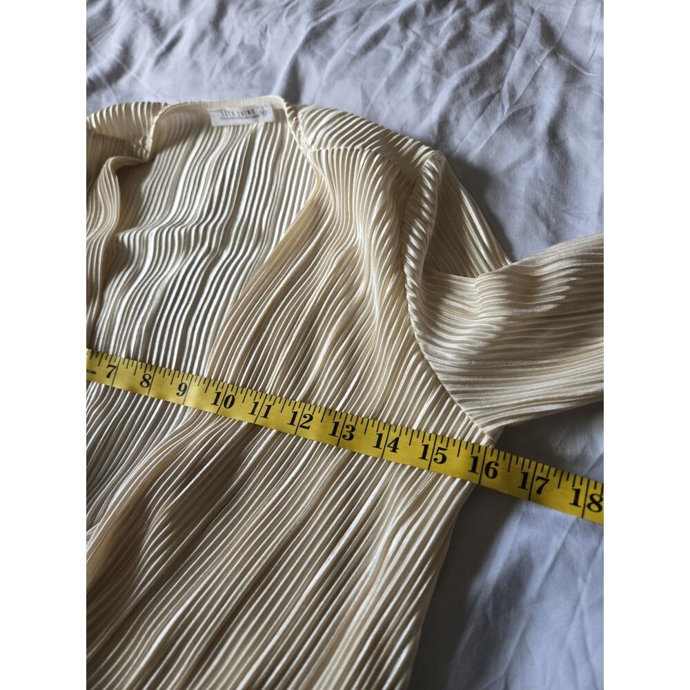 12th Tribe Zaria Cream Plisse Pants Long Sleeve Top Set Small Euro Summer Boho - Picture 9 of 13